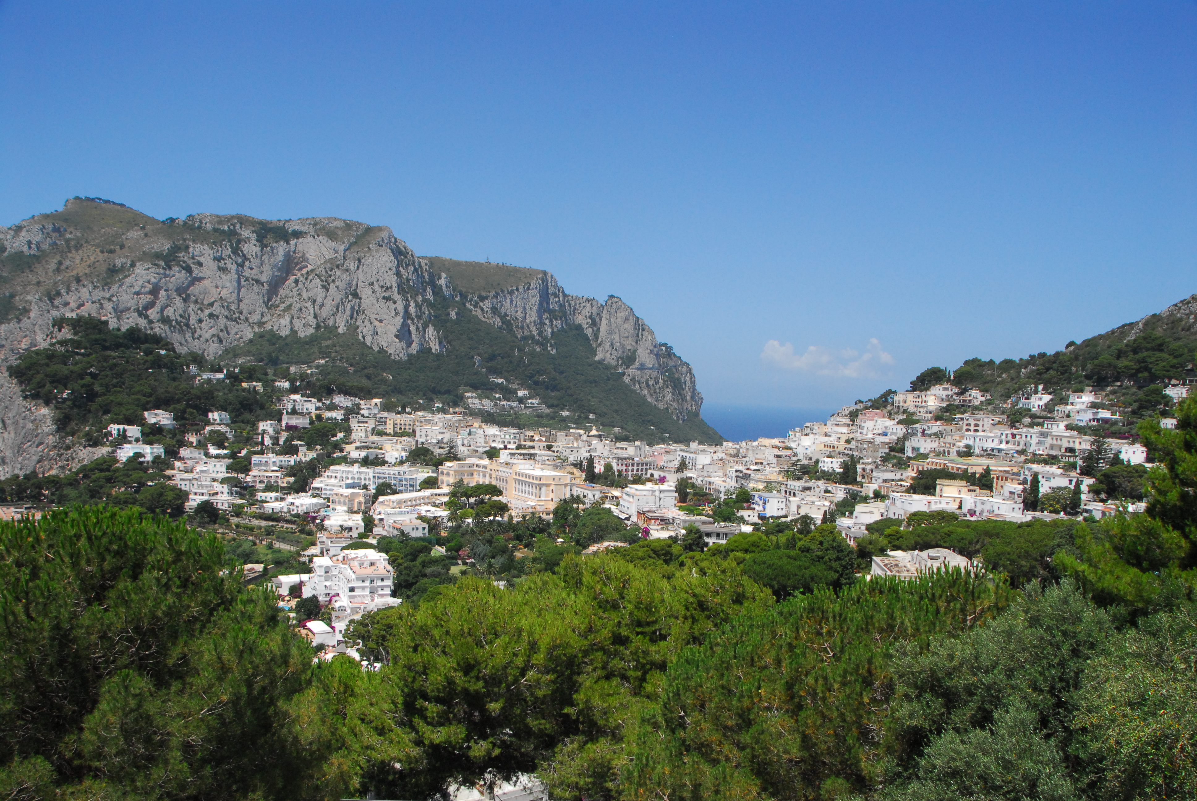 Complesso immobiliare con destinazione turistico-alberghiera, ubicato in CAPRI (NA), alla Via Tuoro n. 11, costituito da un fabbricato denominato "Lotto D" (nelle planimetrie depositate in Catasto identificato con le lettere "A" e "B") composto da sala ristorante, cucina, dispensa, office e servizi igienici, un fabbricato denominato "Lotto E" formato da due locali ufficio connessi all'attività di ristorante; numero 3 (tre) corpi di fabbrica autonomi denominati "Padiglioni" e contraddistinti con i numeri 10, 20 e 30, articolati su due livelli, ciascuno dei quali composto al piano terra da tre camere e tre bagni e al primo piano da due camere e due bagni e un terrazzo a livello; numero 2 (due) corpi di fabbrica autonomi denominati "Padiglioni" e contraddistinti con i numeri 40 e 50.