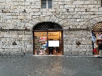 Due unità immobiliari a destinazione commerciale situate al piano terra di un edificio di carattere storico-artistico denominato “Palazzo Piccolomini”. La parte più antica, di cui fa parte l'unità immobiliare in esame, è stata costruita su progetto del Rossellino ed era anticamente la dimora della celebre famiglia senese dei Piccolomini. Trattasi di due unità immobiliari che attualmente vanno a costituire un unico fondo commerciale composto da tre ampi vani, oltre un bagno ed un antibagno, dai quali si accede ad un soppalco attraverso una scala retrattile metallica. Identificativi catastali: C.F. del Comune di Siena Foglio 134, particella 11, subalterno 15; Foglio 134, particella 11, subalterno 16.