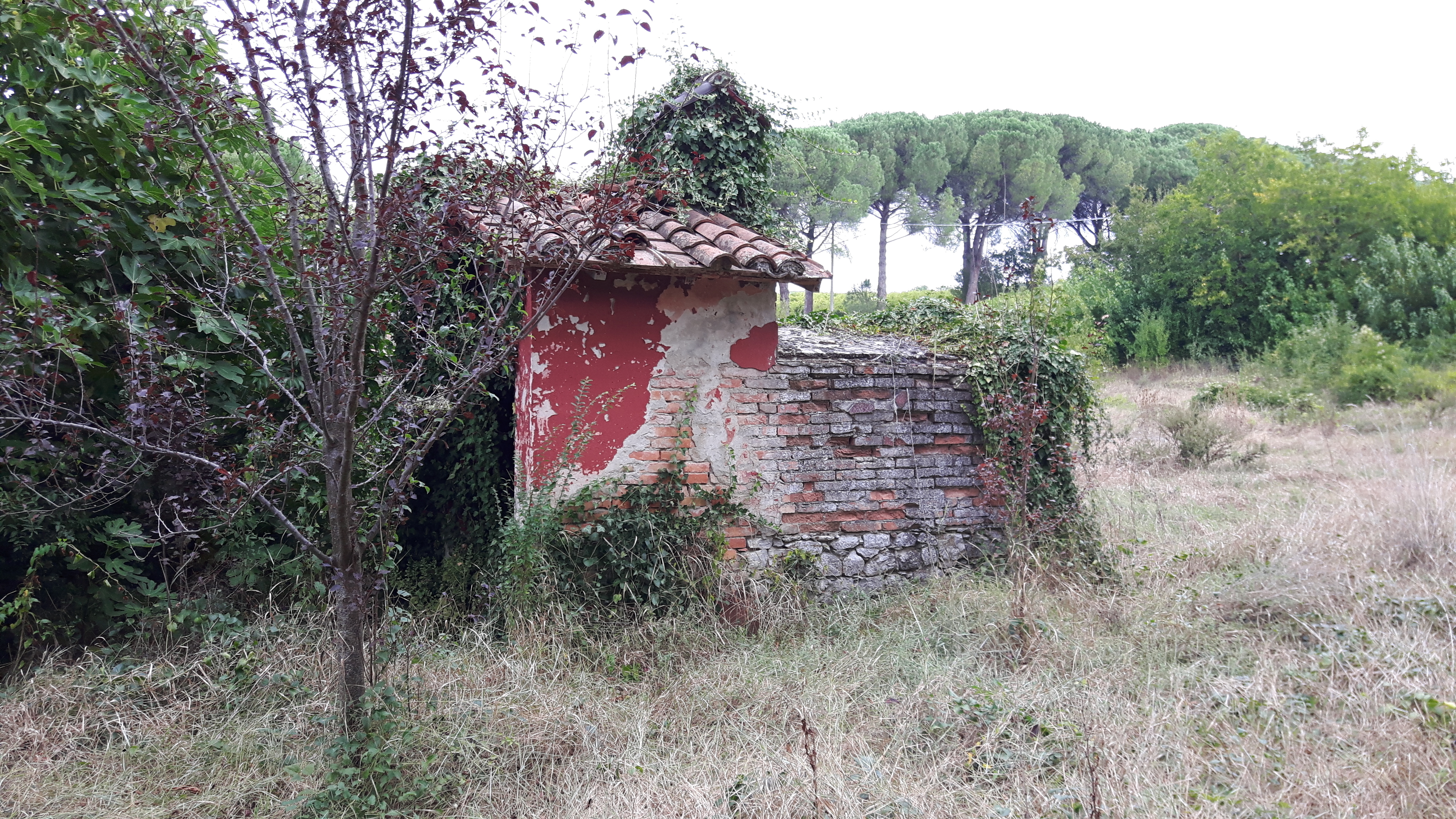 Compendio costituito da un fabbricato diviso in due unità immobiliari destinate ad abitazione, divise da cielo a terra, con annesso piccolo edificio monopiano originariamente destinato al ricovero degli animali da cortile, forno ed area pertinenziale recintata. Il complesso presenta potenzialità edificatoria residua, compatibile con il vincolo d’interesse culturale a cui è soggetto. La costruzione risale agli anni ’30 del secolo scorso e presenta le caratteristiche tipologiche della casa cantoniera bifamiliare. Identificativi catastali: CT del comune di Perugia Fg. 74 part. 793 e CF del comune di Perugia Fg 74 part. 793, subb. 4, 5, 6.