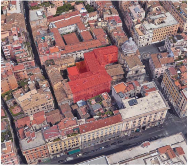 Complesso edilizio “Argiletum”, localizzato in Roma  via Madonna ai Monti 40, e composto di 5 piani per una superficie lorda di circa 4344 mq censito nel catasto dei Fabbricati di Roma al

Foglio	Particella	Sub	Zona cens	Categoria	Classe	Consistenza	Rendita Partita	
493	                 234		1	1		B/5		                  4	19353 mc	Euro: 26.986,47
