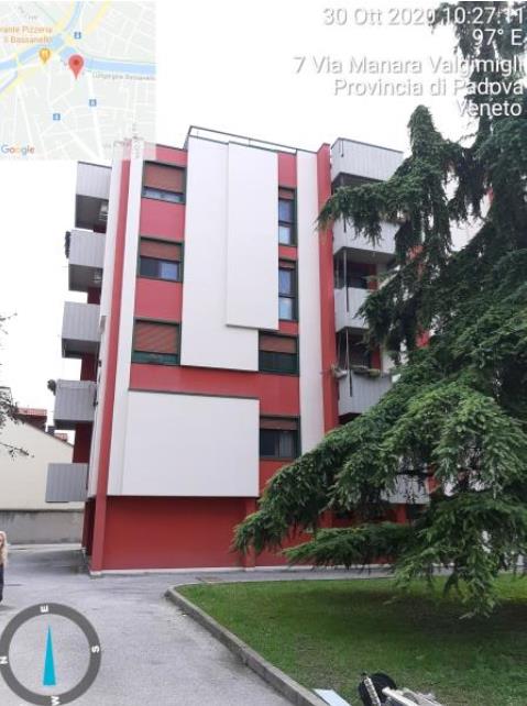appartamento cat. A2 (in planimetria indicato uso ufficio, ex centro estetico) al piano primo composto da ingresso, quattro stanze, un ripostiglio, un bagno e cantina di pertinenza al piano interrato. Identificativi Catastali - [N.C.E.U.] Unità Residenziale cat. A/2 foglio 180 (ex C/9) part. 616 (ex 709) sub 2 rendita 1100,05