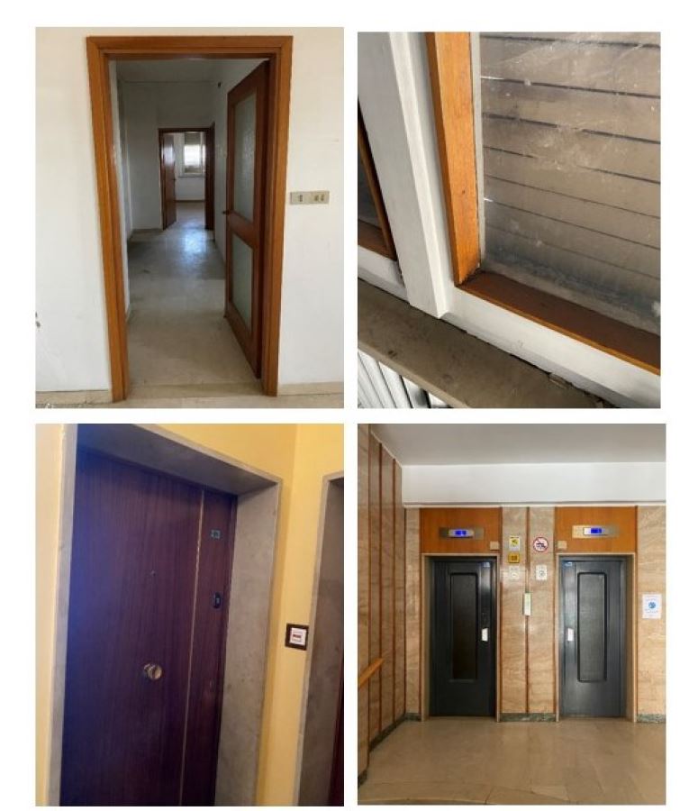 Appartamento al sesto piano con cantina pertinenziale n.24 al piano interrato. Si compone di soggiorno,cucina,corridoio,camera da letto,bagno e piccola terrazza (h 2,95m). L’unità presenta serramenti esterni lignei con vetro semplice,sistema di oscuramento in persiane avvolgibili in legno,serramenti interni anch’essi lignei,pavimentazione del soggiorno in pietra,della cucina e dei bagni in piastrelle di graniglia o ceramica,della zona notte in parquet. Le terrazze hanno pavimentazione in piastrelle di ceramiche. L’unità presenta finiture di tipo economico; considerando la tipologia costruttiva economica presenta stato manutentivo normale. Identificativi catastali [N.C.E.U.] Unità Residenziale cat. A/2 foglio 52 part. 486 sub 29. Sup. mq catastali 71. Libero, piena proprietà.