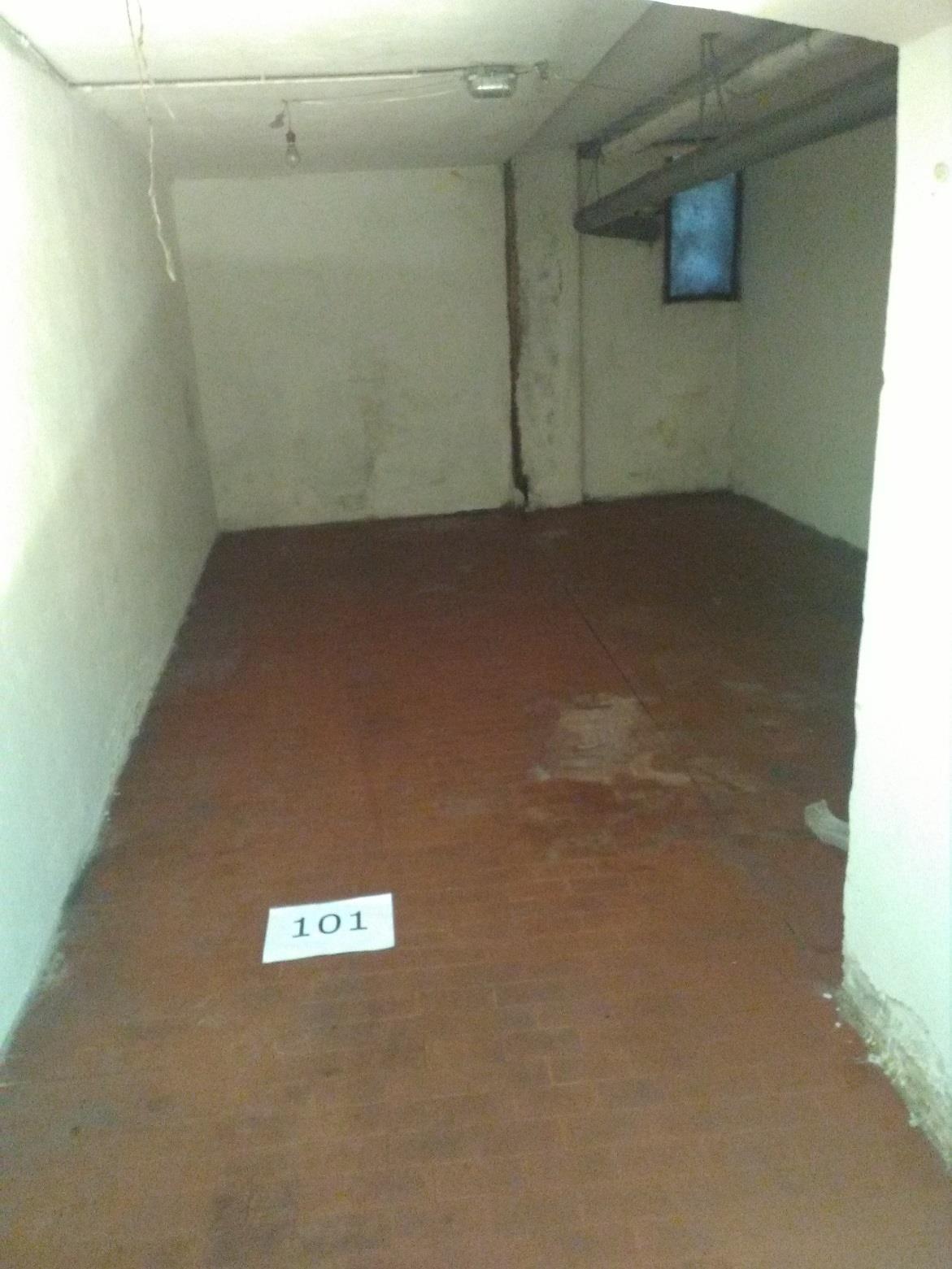 Magazzino al piano interrato. Identificativi Catastali - [N.C.E.U.] Unità Secondaria cat. C/2 sez. RO foglio 17 part. 153 sub 101. Sup. mq catastali 25. Libero. Piena Proprietà