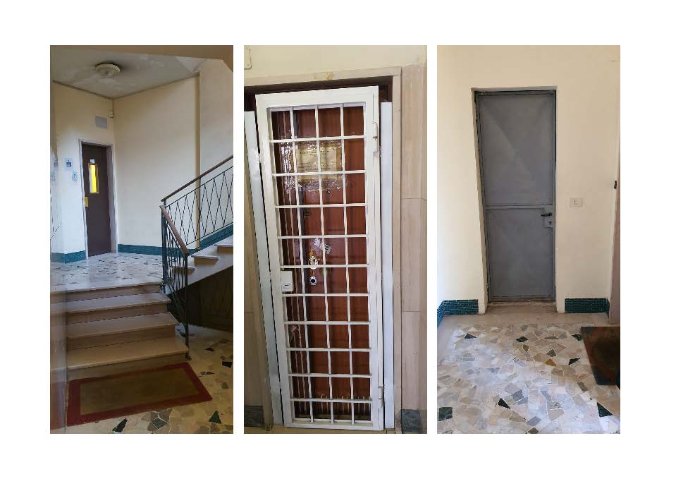 Appartamento costituito da ingresso-disimpegno, cucina abitabile, un vano e WC + Locale deposito al piano quinto int. 23. Identificativi Catastali [N.C.E.U.] Unità Residenziale cat. A/4 foglio 795 part 205 sub 4 
Unità Secondaria cat. C/2 foglio 795 part 205 sub 23. Sup. mq (arr) catastali 39; mq catastali 4. Piena Proprietà. Libero.