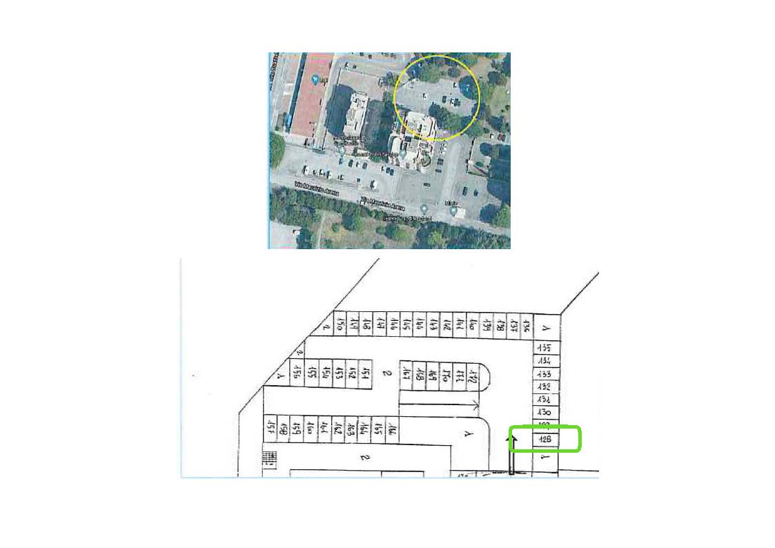Posto auto scoperto interno ad un'area recintata alla quale si accede tramite un passo carrabile al civico 49 costituito da un cancello automatizzato. La pavimentazione è realizzata con manto d'asfalto ed i posti auto sono identificati in loco con segnaletica orizzontale di colore bianco. Identificativi Catastali [N.C.E.U.] Unità Secondaria cat. C/6 foglio 283 part 884 sub 128. Sup. mq (arr) catastali 13. Piena Proprietà. Libero.
