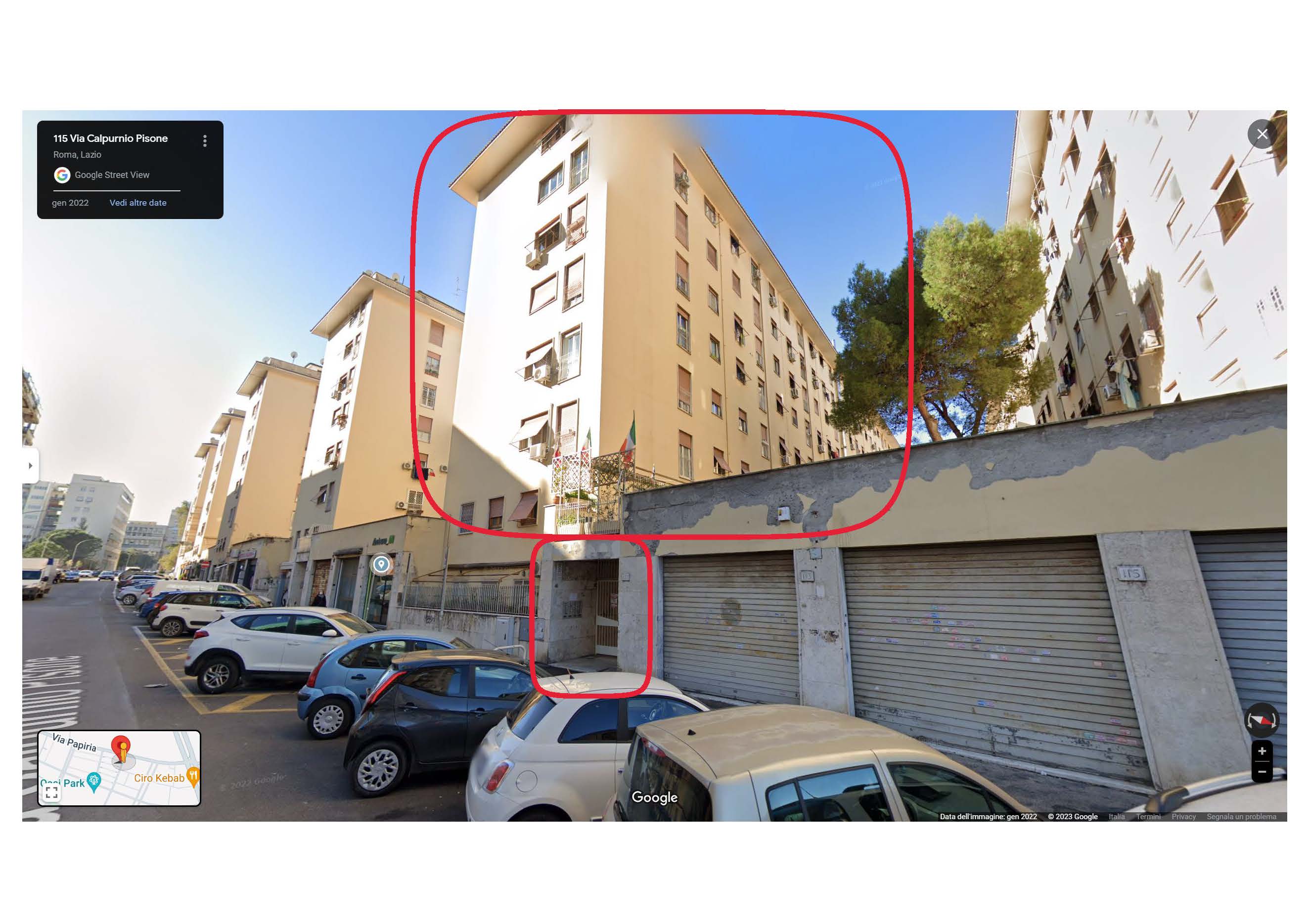 Appartamento composto da due vani, cucina abitabile, ripostiglio, bagno e corridoio. Identificativi Catastali [N.C.E.U.] Unità Residenziale cat. A/3 foglio 956 part. 304 sub 57. Sup. mq (arr) mq catastali 65. Lotto libero.