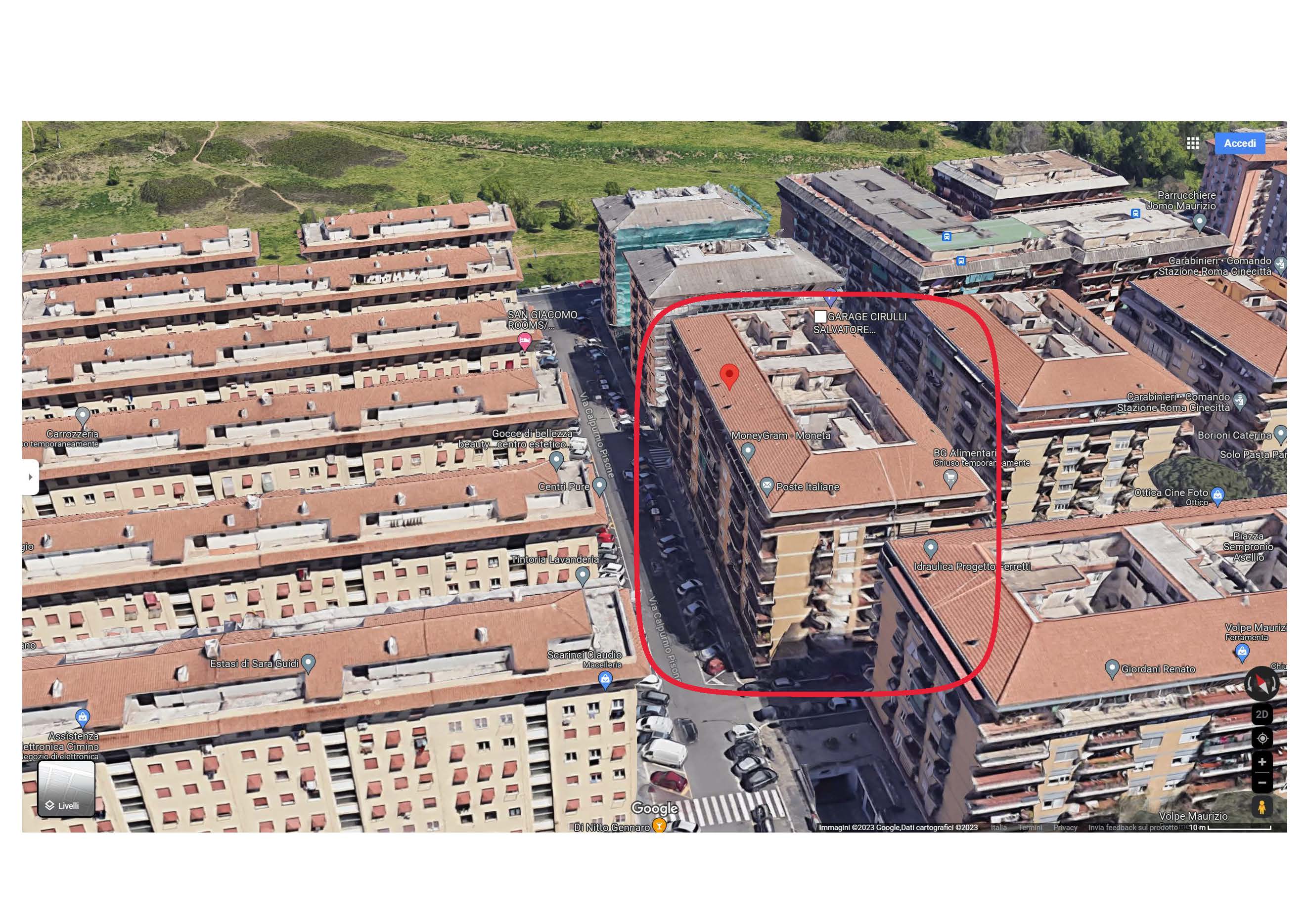 Appartamento composto da una zona ingresso, quattro vani, cucina abitabile, ripostiglio, due bagni, corridoio e un balcone. Identificativi Catastali [N.C.E.U.] Unità Residenziale cat. A/3 foglio 956 part. 408 sub 34. Sup. mq (arr) mq catastali 109. Lotto libero.