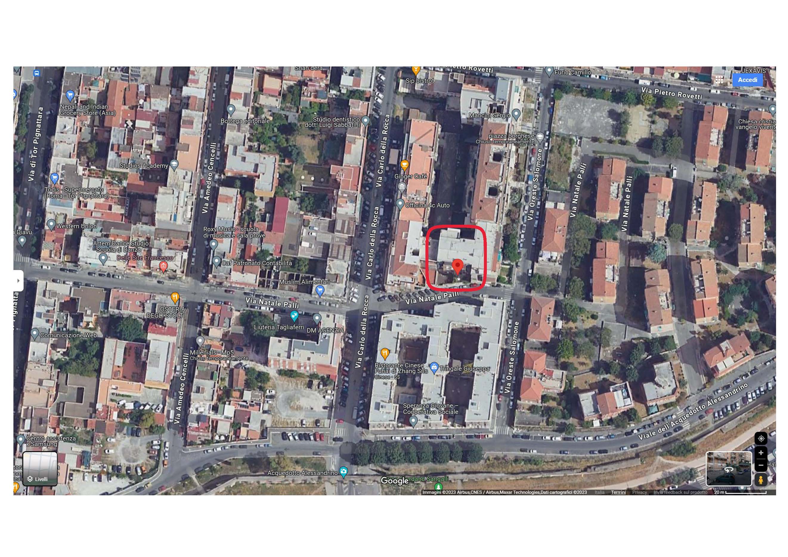 Unità composta da due locali e servizi sita al piano S1 con accesso esterno da corte privata lungo via Natale Palli al civico 61. Identificativi Catastali [N.C.E.U.] Unità Principale cat. C/2 foglio 934 part. 725 sub 107. Sup. mq (arr) mq catastali 161. Lotto libero.