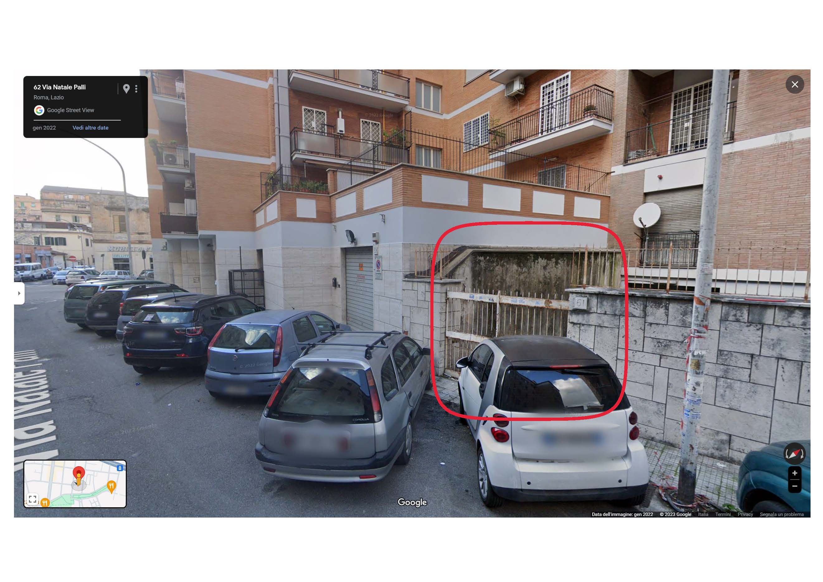 Unità composta da due locali e servizi sita al piano S1 con accesso esterno da corte privata lungo via Natale Palli al civico 61. Identificativi Catastali [N.C.E.U.] Unità Principale cat. C/2 foglio 934 part. 725 sub 107. Sup. mq (arr) mq catastali 161. Lotto libero.