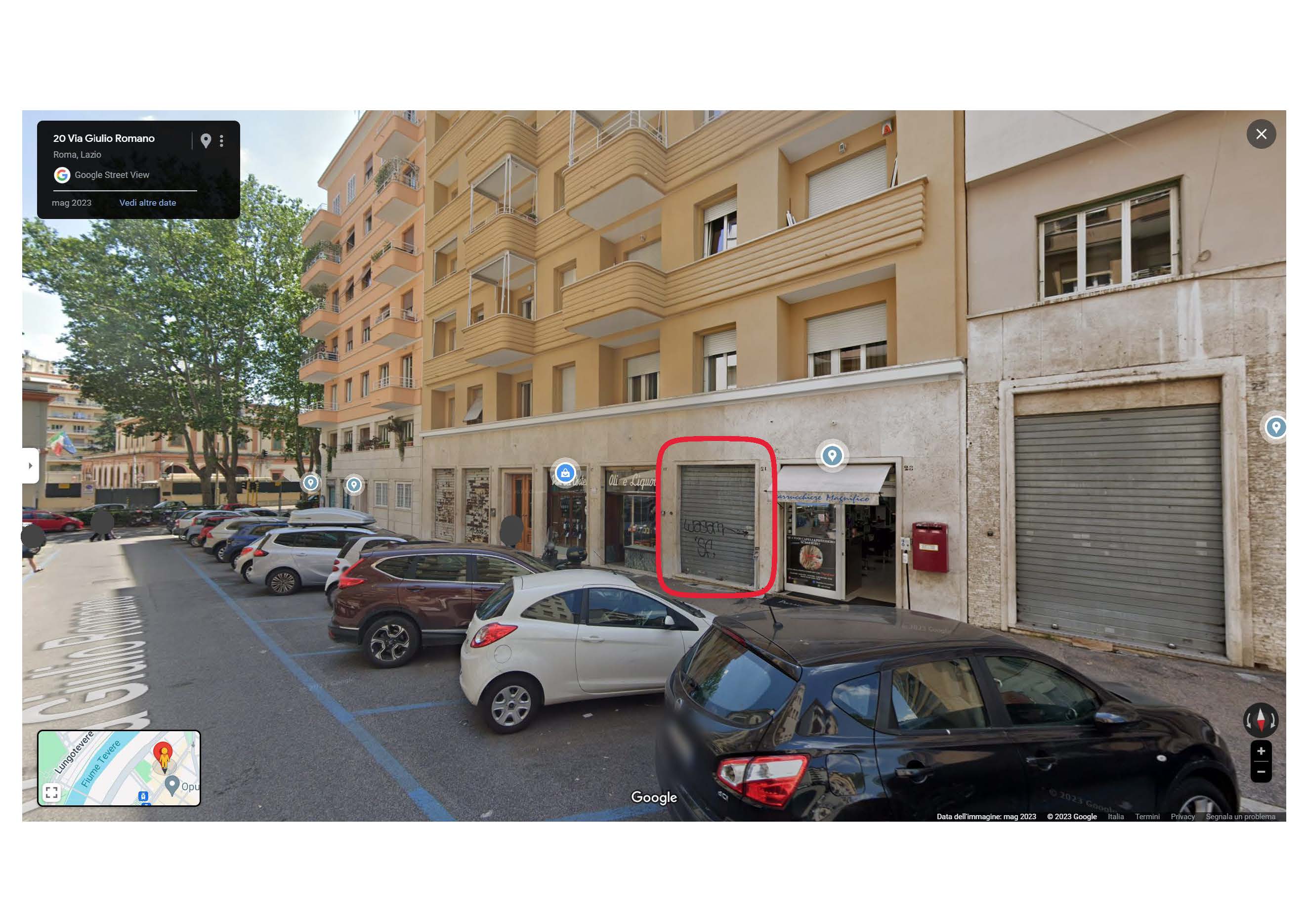 Negozio. Identificativi Catastali [N.C.E.U.] Unità Commerciale cat. C/1 foglio 528 part. 13 sub 505. Sup. mq (arr) mq catastali 33. Lotto libero.