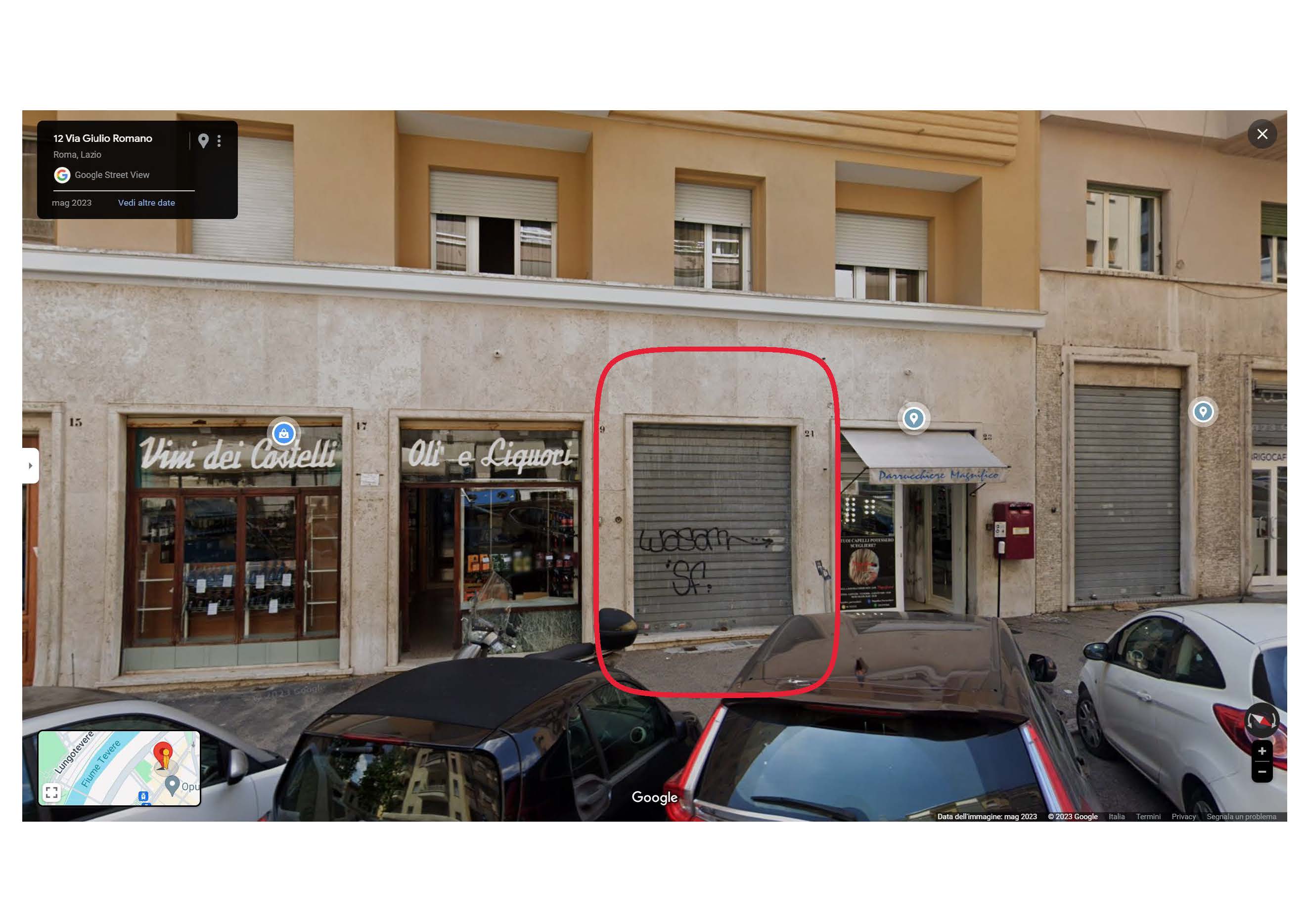 Negozio. Identificativi Catastali [N.C.E.U.] Unità Commerciale cat. C/1 foglio 528 part. 13 sub 505. Sup. mq (arr) mq catastali 33. Lotto libero.