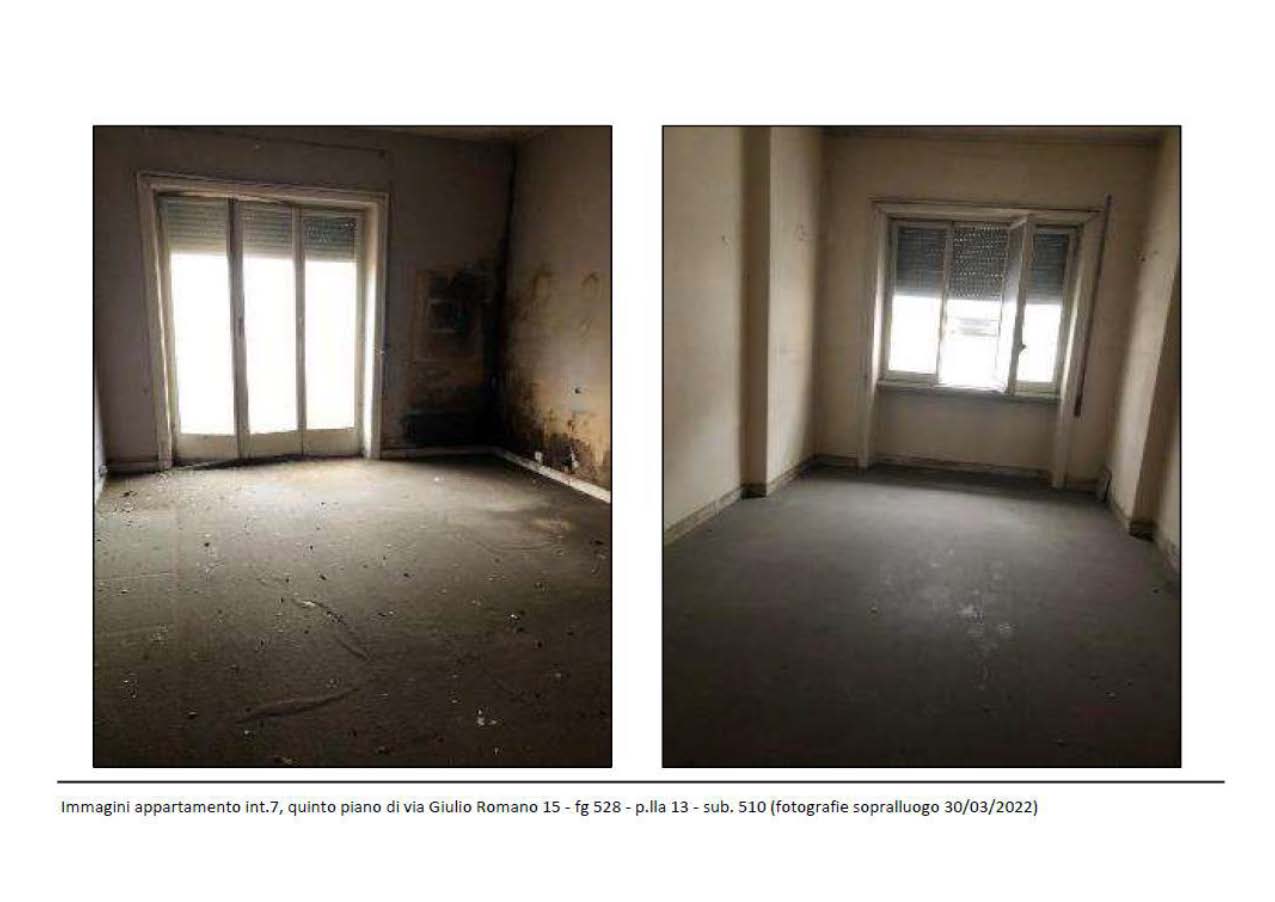 Appartamento di 7 vani catastali composto da ingresso, soggiorno, cucina, tre camere, due bagni, due ripostigli, tre balconi. Cantina al piano S1. Identificativi Catastali [N.C.E.U.] Unità Residenziale cat. A/2 foglio 528 part. 13 sub 510. Sup. mq (arr) mq catastali 147. Lotto libero.