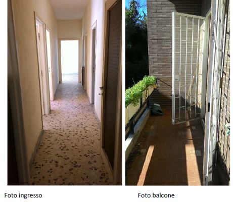 Appartamento composto da 3 locali, 2 bagni, cucina e 3 terrazzi, oltre alla cantina e al posto auto + Cantina al piano interrato e posto auto coperto nel cortile. Id. cat. Foglio 191, Mappale 8, Sub 3 (appartamento) - 504 (posto auto coperto). Sup. mq 116
