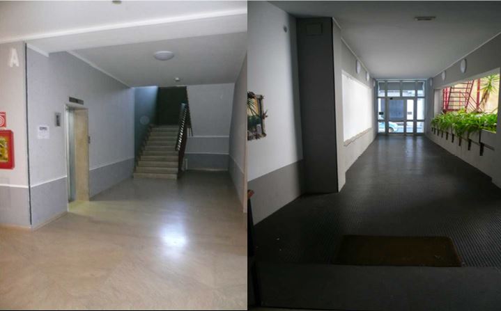 Unità immobiliare al piano primo composta da due camere, cucina, un bagno, ingresso, disimpegno, un ripostiglio ed un balcone. Id. catastali [N.C.E.U.] Unità Residenziale cat. A/2 foglio 140 part. 88 sub 35. Sup. (arr) mq catastali 79
