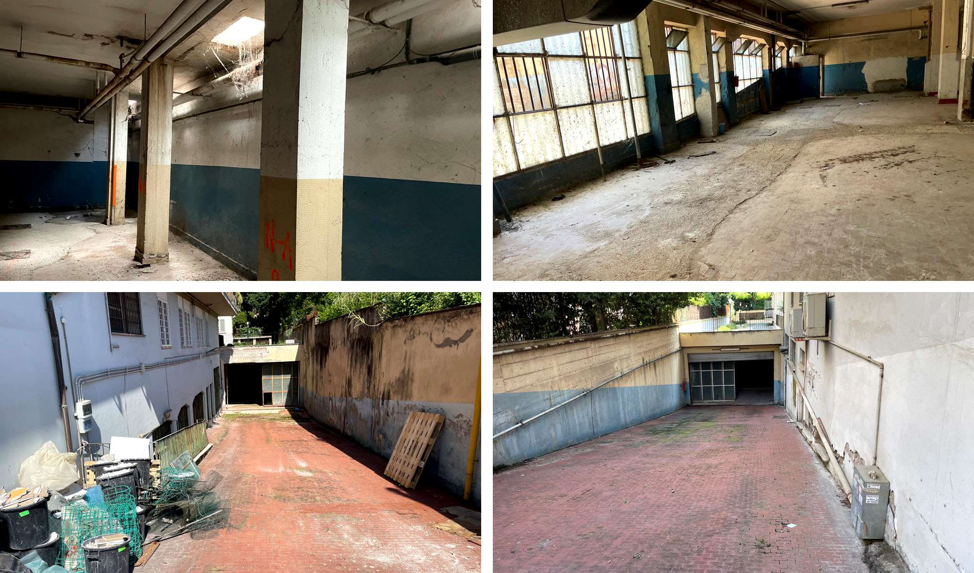 Unità immobiliare a destinazione autorimessa sita al piano S1, con accessi carrabili mediante rampa da piazza Biagio Pace 4 e via Silvestri 194. Due grandi ambienti comunicanti e una piccola zona a servizi. Divisione interna in muratura. L'unità immobiliare è identificata come negozio (cat. C/1), tuttavia tipologicamente e architettonicamente trattasi di autorimessa (cat. C/6). In cemento armato con maglia dei pilastri distanziati di circa quattro metri, le pareti sono tinteggiate mentre gli infissi e serrande in metallo. Id. cat. [N.C.E.U.] Unità Principale cat. C/1 foglio 442 part. 185 sub 501, graffata part. 187 sub 502, graffata part. 188 sub 501, graffata part. 295 sub 501, graffata part. 296 sub 502, graffata part. 297 sub 501. Sup. (arr.) consistenza ragguagliata mq 4020