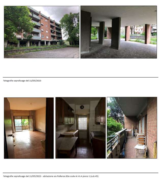 Unità immobiliare ad uso abitativo sita al piano 1, scala A, Interno 4 con accesso su via Pollenza n. 83/e. L'orientamento prevalente dell'unità è est/ovest. Internamente si presenta con pavimenti in cotto e gres porcellanato, porte interne in legno tamburato, porta di ingresso blindata. Gli infissi esterni sono in anticirodal e le finestre hanno grate di protezione in ferro.Id. Catastali [N.C.E.U.] Unità principale categoria A2 foglio 288 particella 473 sub 45. Sup. mq catastali 92. Libero, Piena Proprietà.