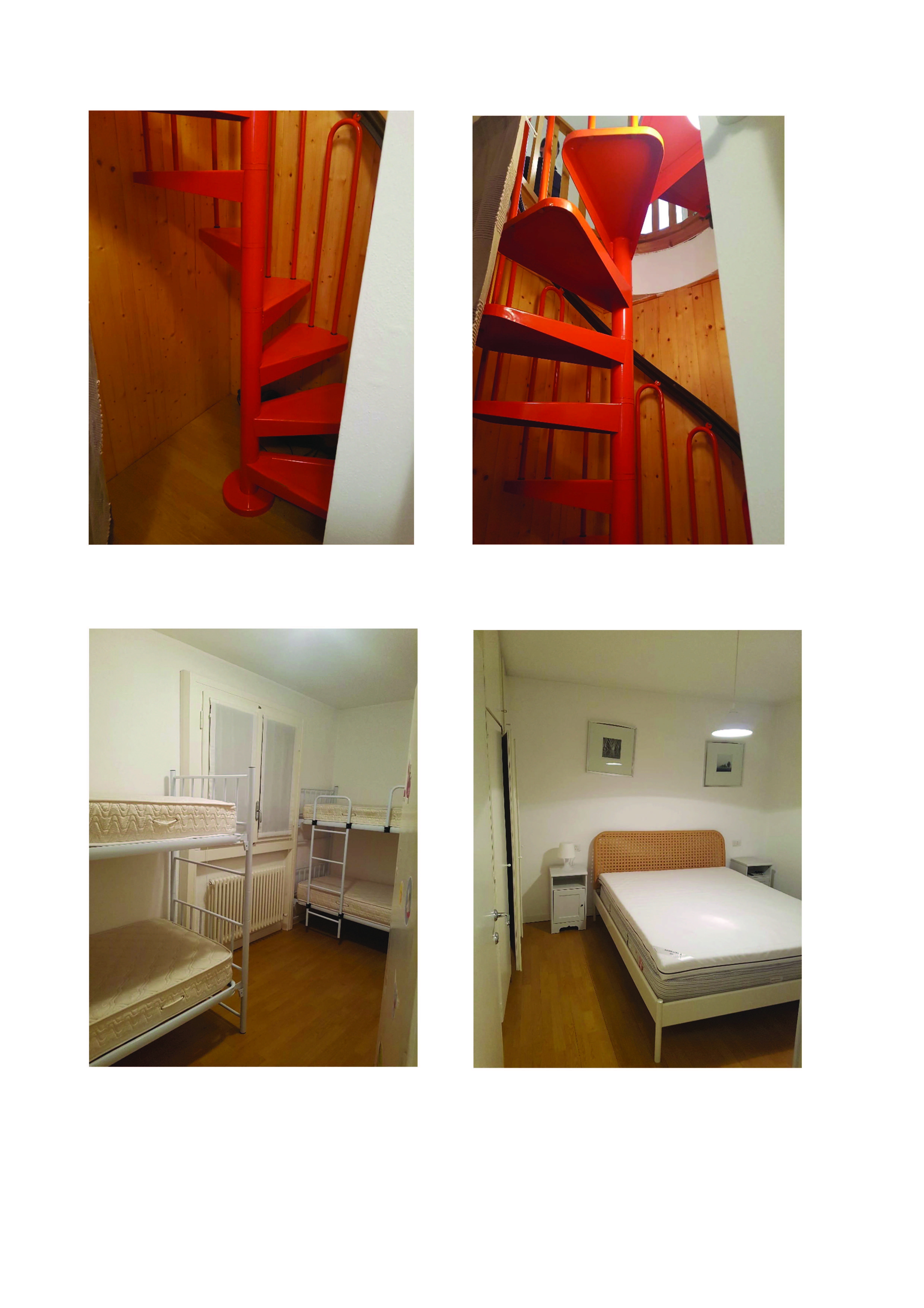 Immobile ad uso abitativo:piano rialzato composto da: cucina-soggiorno-n.2 camere da letto e n.1 bagno, detto piano è collegato con il piano seminterrato tramite scala a chiocciola. piano seminterrato composto da:  n.1 camera da letto e n.1 bagno; posto auto scoperto; LOCALI ad uso comune oltre area scoperta -giradino - cortile. Id. Cat. [N.C.E.U.] fg. 11 p.lla 1084 PM 5 sub. 3; fg.  11 p.lla 2314 PM 5 sub. 5; fg.11 p.lla 1084 PM 13 sub. 16 - PM 13 sub. 13; fg. 11 p.lla 1488 PM 242 sub 171; posto auto coperto ubicato nel condominio Rio Falze'. Sup (arr) mq 80; mq 15; mq 12. piena proprietà; piena proprietà; 1/9; Piena proprietà. Locato.