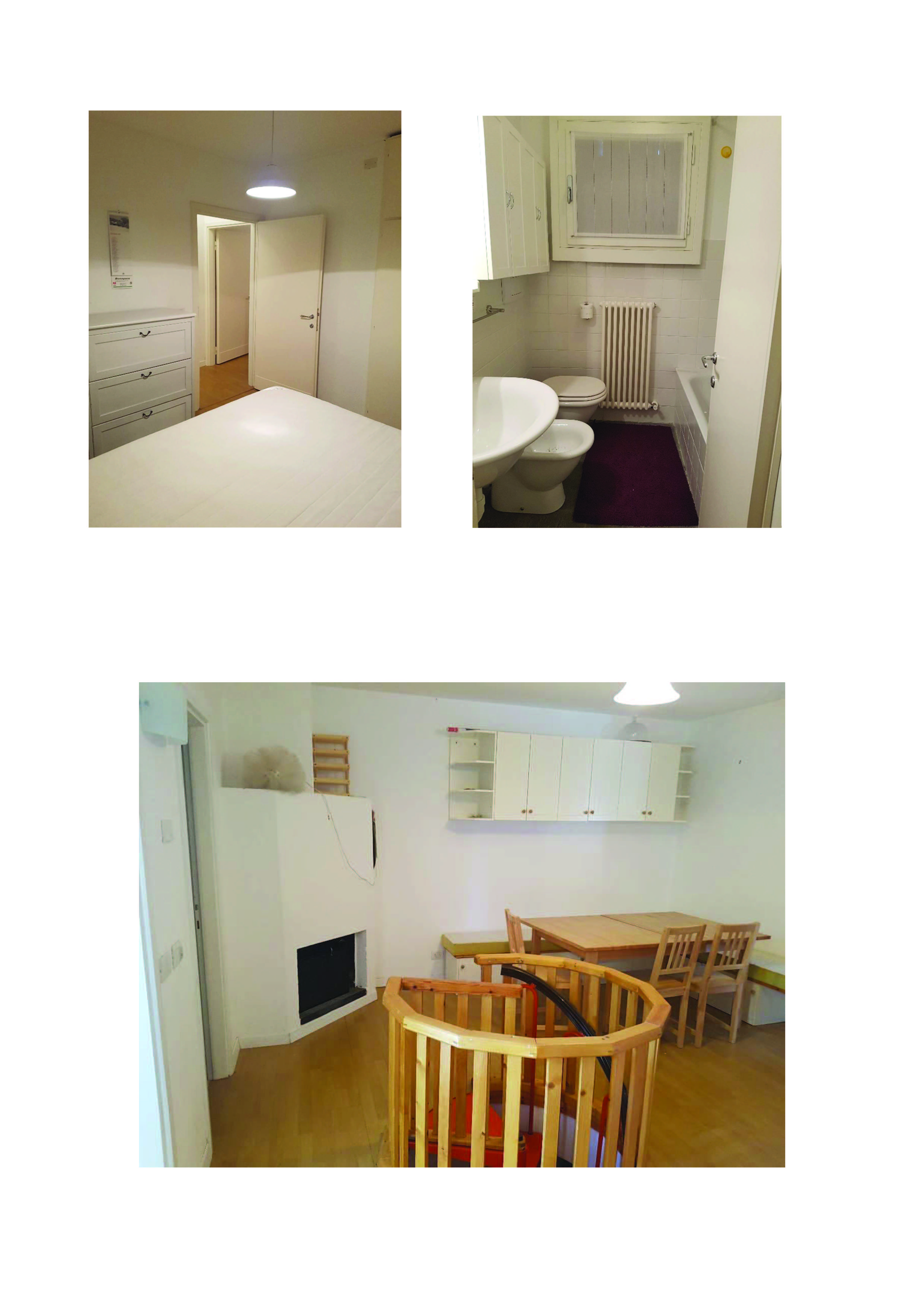Immobile ad uso abitativo:piano rialzato composto da: cucina-soggiorno-n.2 camere da letto e n.1 bagno, detto piano è collegato con il piano seminterrato tramite scala a chiocciola. piano seminterrato composto da:  n.1 camera da letto e n.1 bagno; posto auto scoperto; LOCALI ad uso comune oltre area scoperta -giradino - cortile. Id. Cat. [N.C.E.U.] fg. 11 p.lla 1084 PM 5 sub. 3; fg.  11 p.lla 2314 PM 5 sub. 5; fg.11 p.lla 1084 PM 13 sub. 16 - PM 13 sub. 13; fg. 11 p.lla 1488 PM 242 sub 171; posto auto coperto ubicato nel condominio Rio Falze'. Sup (arr) mq 80; mq 15; mq 12. piena proprietà; piena proprietà; 1/9; Piena proprietà. Locato.