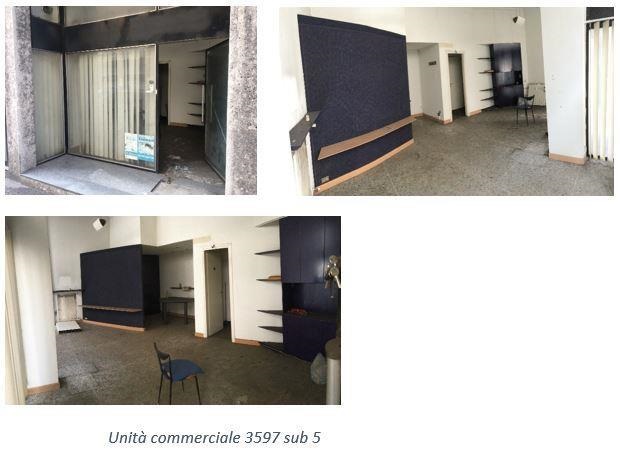 Unità a destinazione commerciale posta al piano terreno, con accesso direttamente da viale Masia e costituita da un unico ampio vano uso negozio, oltre che da servizi igienici con antibagno. Il cespite si presenta in pessime condizioni manutentive, con evidente necessità di rifacimento degli impianti. Locale di deposito al civico 53 piano cantinato S1 int. 48. Pianta rettangolare e altezza interna di 2,10 m. Id. cat. Unità Commerciale cat. C/1 sez. BOR foglio 5 part. 3597 sub 5  e Unità Secondaria cat. C/2 sez. BOR foglio 5 part. 3597 sub 102. Sup. MQ (arr)mq catastali 36  e mq catastali 6.Libero.Piena proprietà.