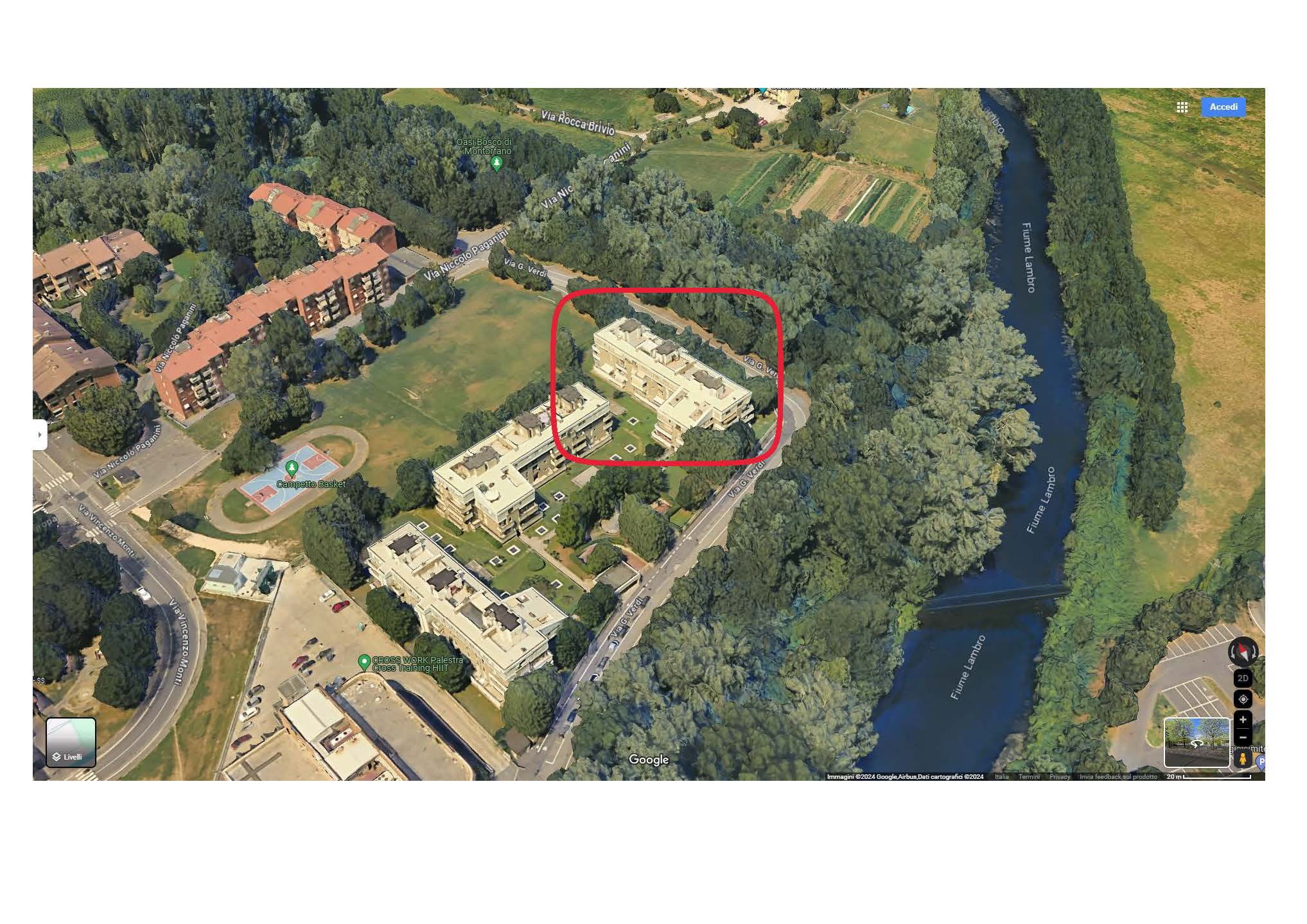 Appartamento al piano primo composto da soggiorno, cucina, due camere, due bagni. L'appartamento dispone di doppio affaccio e due balconi. Cantina piano seminterrato. Id. cat. Unità Residenziale cat. A/2 foglio 2 part. 174 sub 27. Sup. MQ (arr)mq catastali 95.Libero.Piena proprietà.