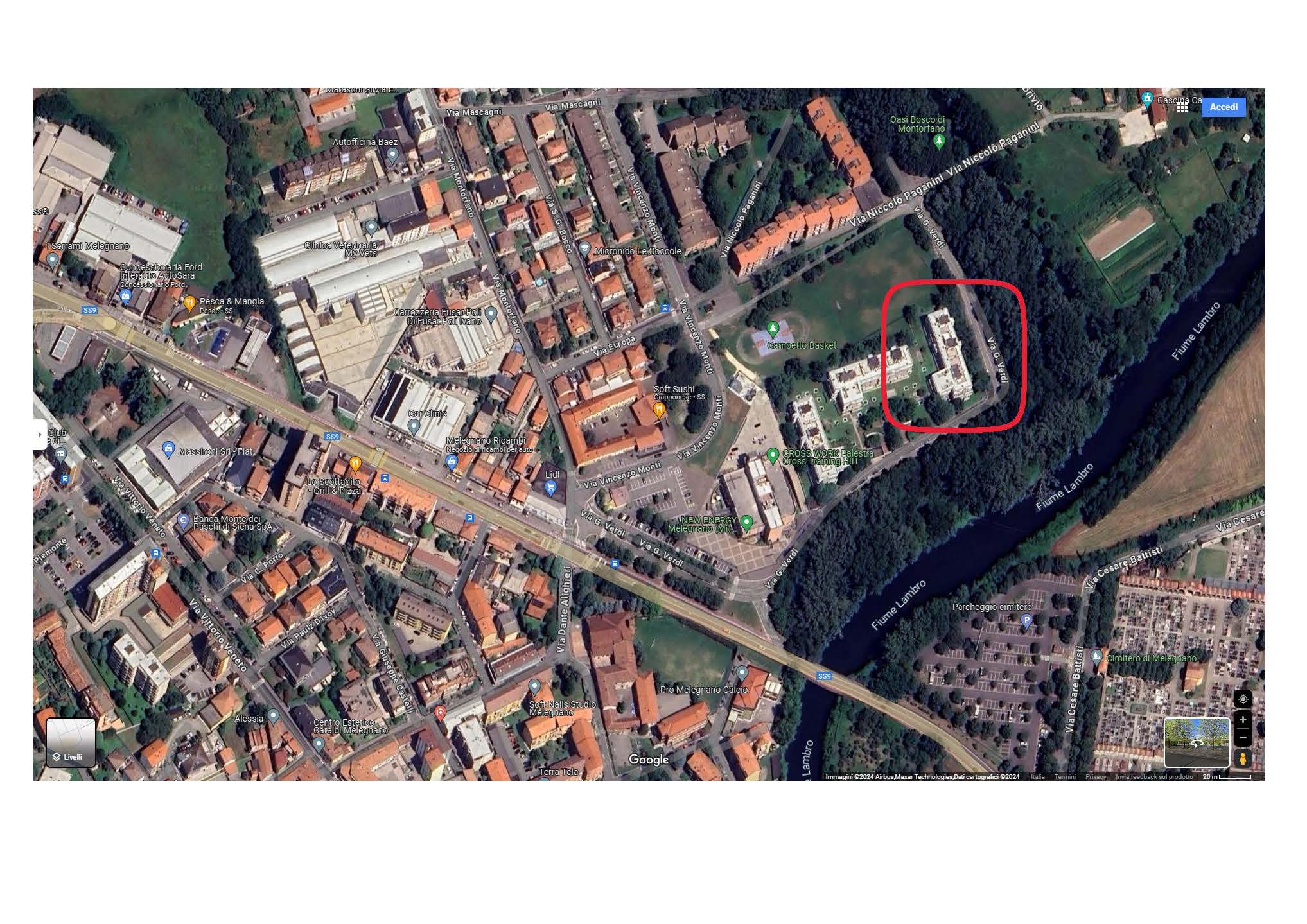 Appartamento al piano primo composto da soggiorno, cucina, due camere, due bagni. L'appartamento dispone di doppio affaccio e due balconi. Cantina piano seminterrato. Id. cat. Unità Residenziale cat. A/2 foglio 2 part. 174 sub 27. Sup. MQ (arr)mq catastali 95.Libero.Piena proprietà.