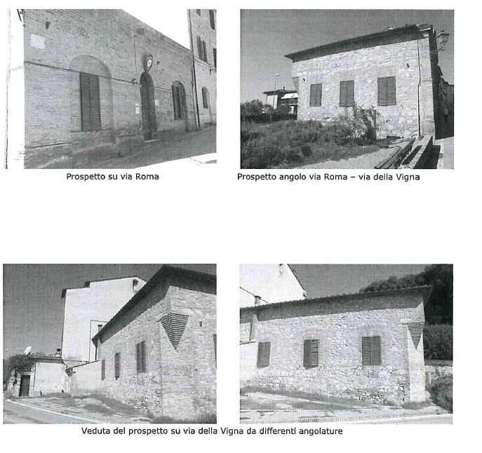 Il fabbricato è un edificio costituito da un solo piano fuori terra con sottotetto.Il lato principale dell'edificio è caratterizzato dalla lineare facciata in muratura portante di mattoni a faccia vista priva di cornicione, la porta di accesso principale è ad arco a tutto sesto, lateralmente si trovano due finestrature racchiuse in nicchie ad arco a sesto ribassato. Al piano terra si trova ingresso, sala d'aspetto, quattro locali principali due servizi igienici un ripostiglio ed un locale esterno, al piano sottotetto una soffitta parzialmente praticabile ed una non praticabile. MQ 222