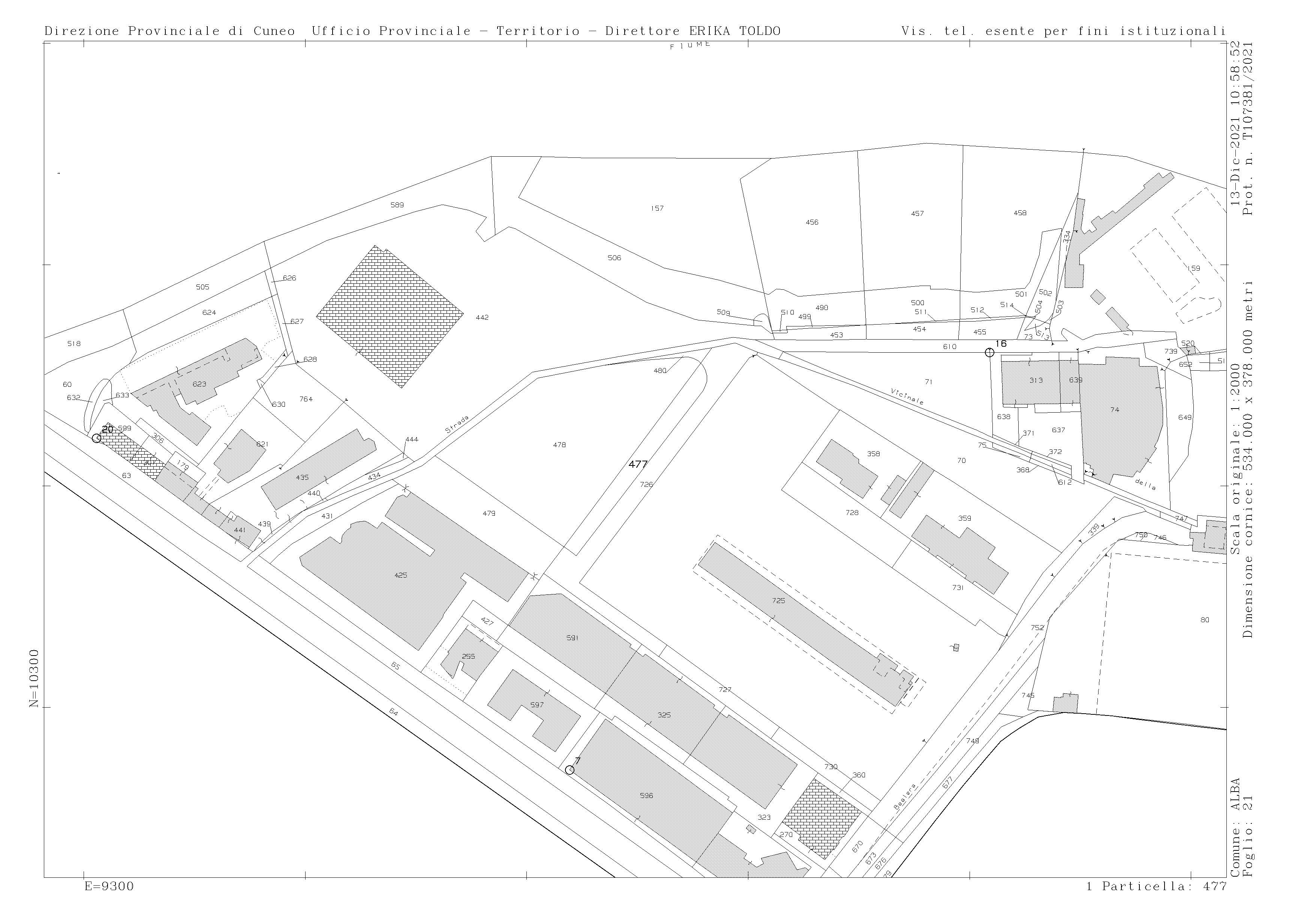 2 terreni edificabili. Id. cat. F. 21 Mapp. 477 Sub - F. 21 Mapp. 478 Sub -. Sup. mq 5899. LIBERO. PIENA PROPRIETA'