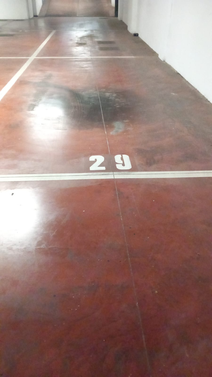 Posto auto coperto con rampa d’accesso da Largo Virgilio Brocchi n. 68, situato al piano S2 della scala B, interno 29. Id. cat. Unità Secondaria cat. C/6 foglio 853 part. 739 sub 69. Sup. mq catastali 19